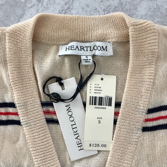 Anthro Heartloom Striped Long Duster Cardigan S - Picture 6 of 10